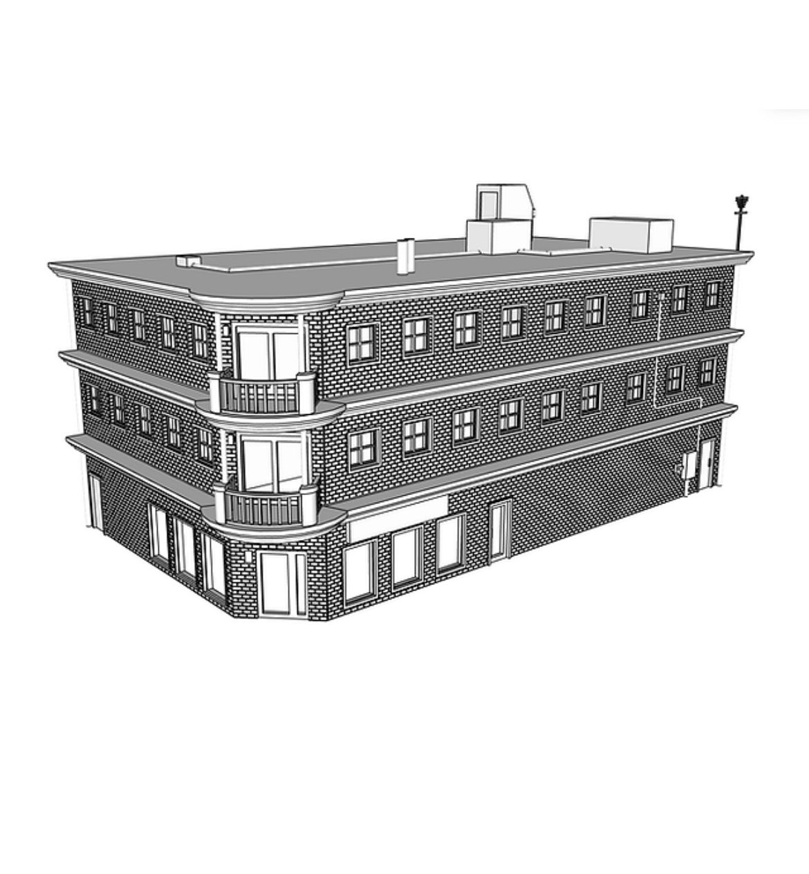 00035 - N Scale Model Kit - Penrose Hall