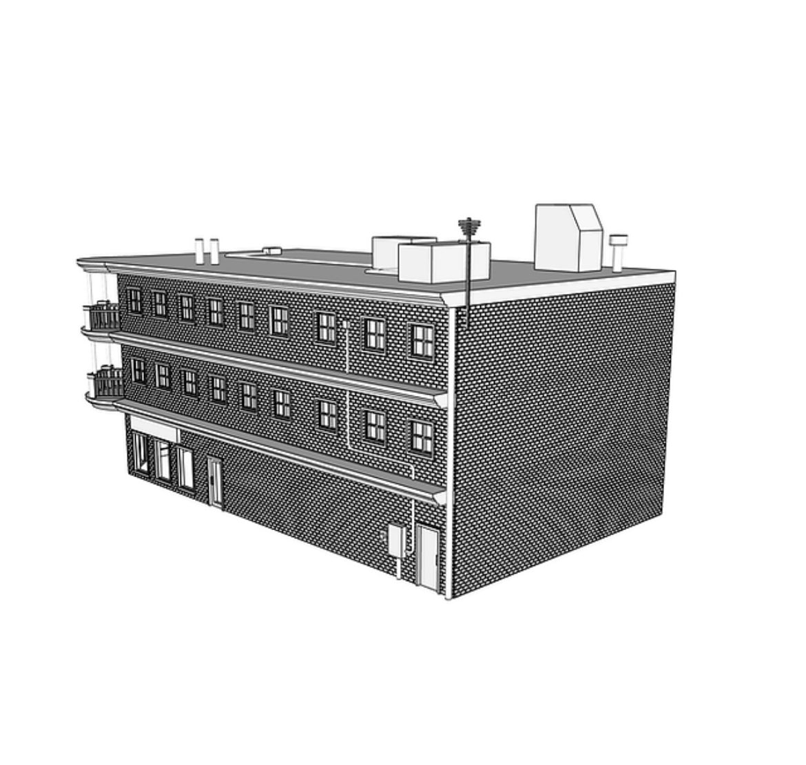 00035 - N Scale Model Kit - Penrose Hall