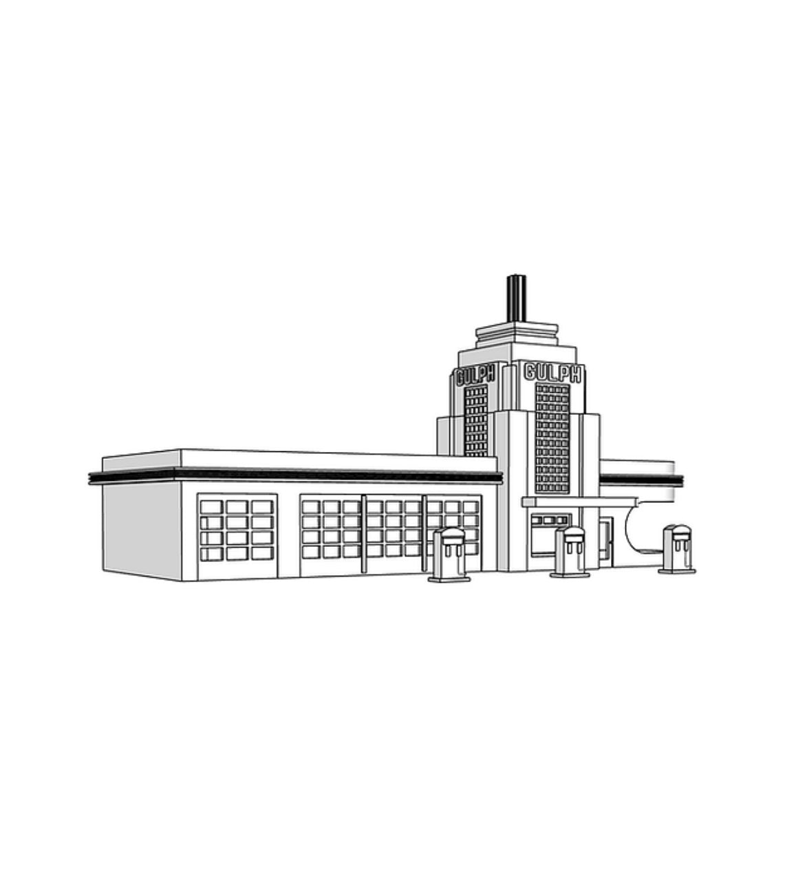 00038 - N Scale Model Kit - Gulph Gas N' Go