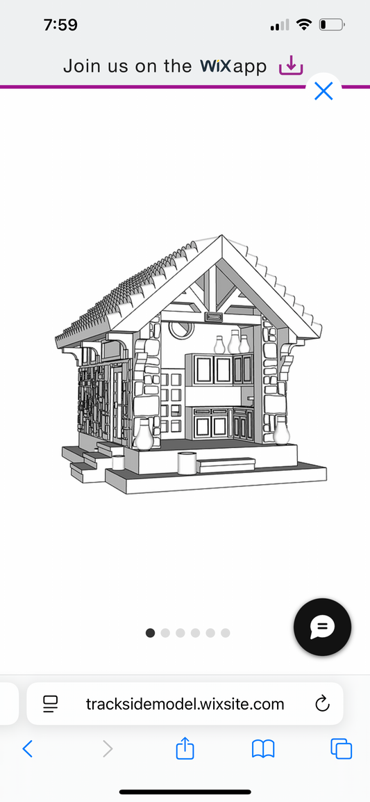 00040 - N Scale Model Kit - Stone Pool House