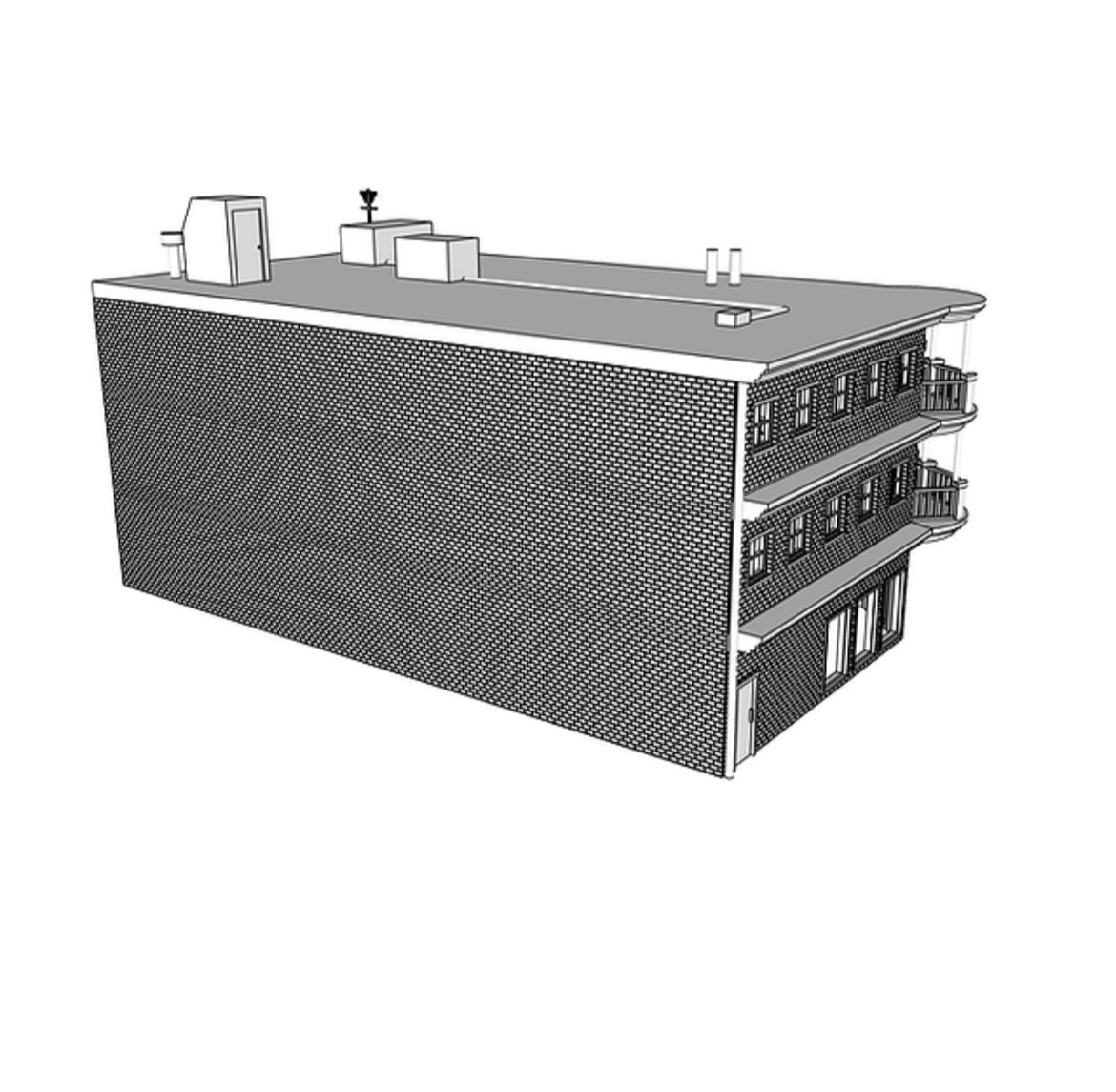00035 - N Scale Model Kit - Penrose Hall