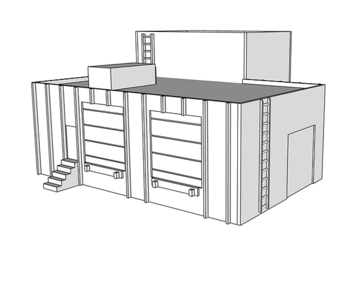 00005 - Pacific Warehouse - N Scale Model Kit