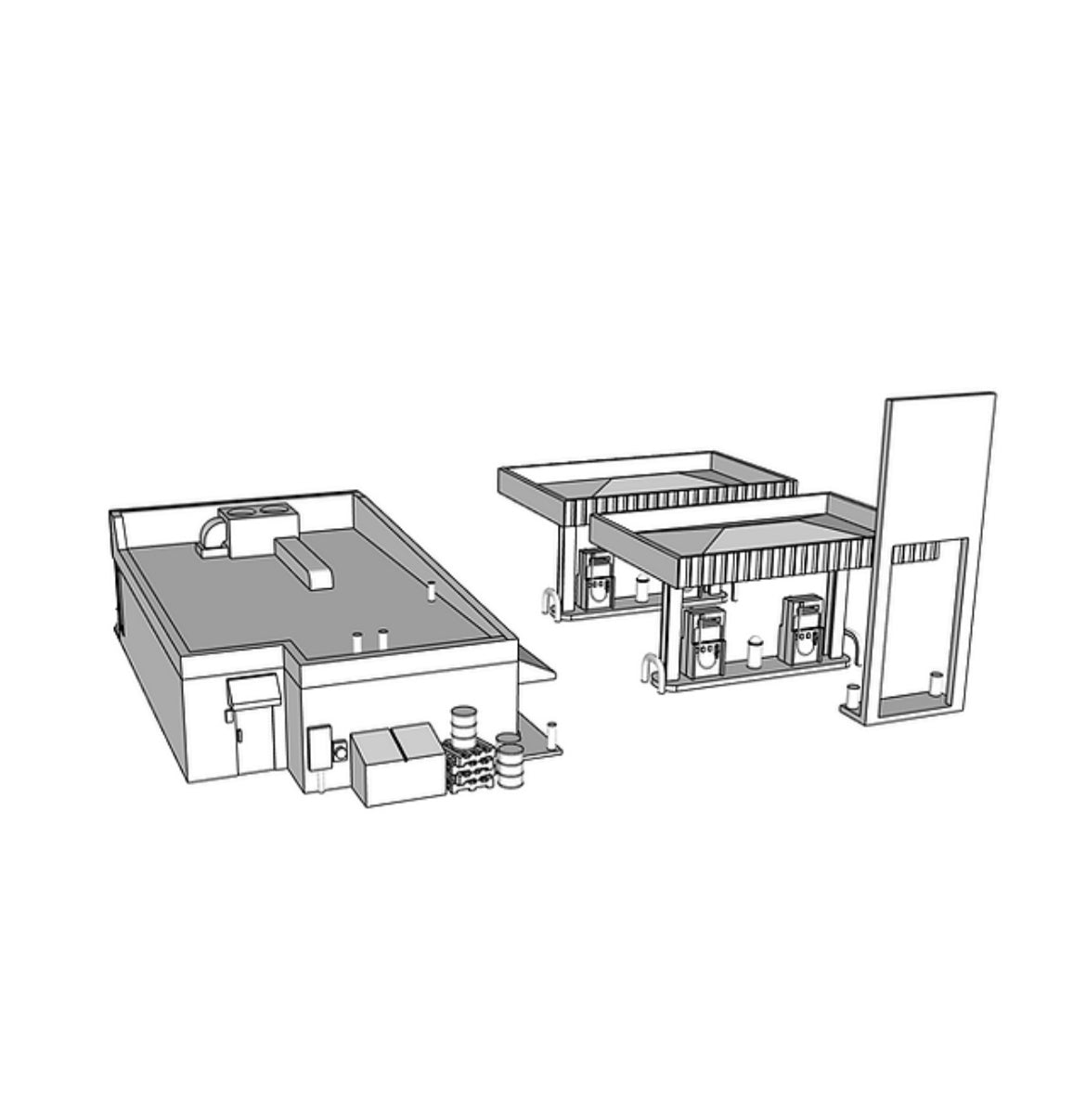 00029 - Swift Stop Gas Station - N Scale Model Kit