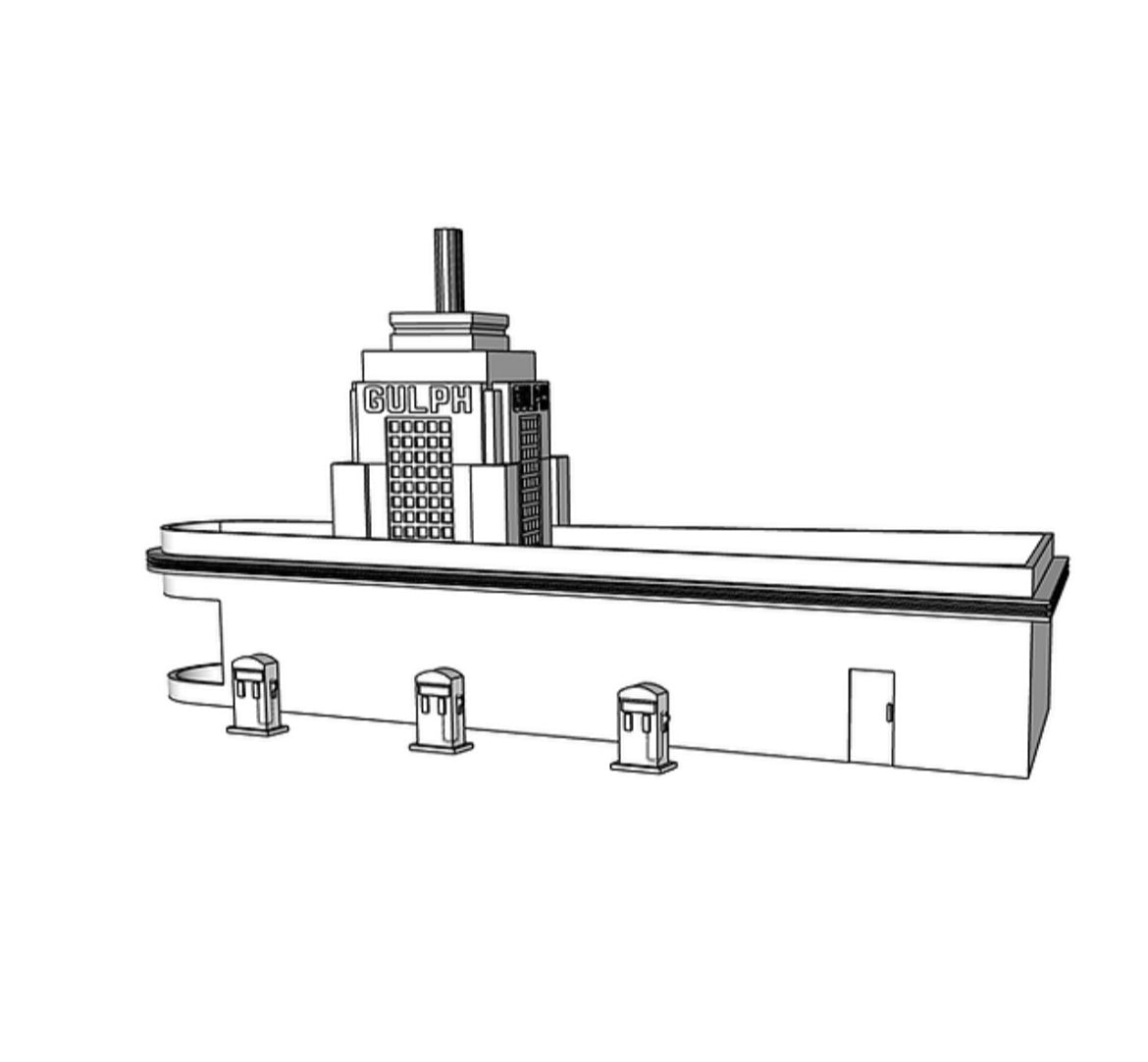 00038 - N Scale Model Kit - Gulph Gas N' Go