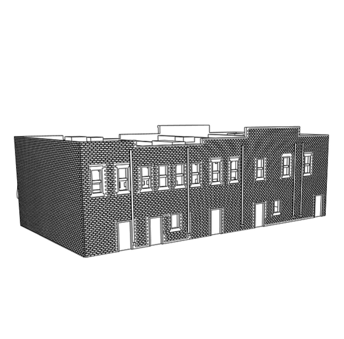 00009 - Historic Downtown Row - N Scale Model Kit