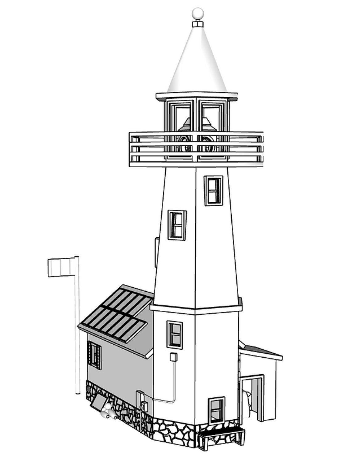 00036 - N Scale Model Kit - Fogcliff Beacon