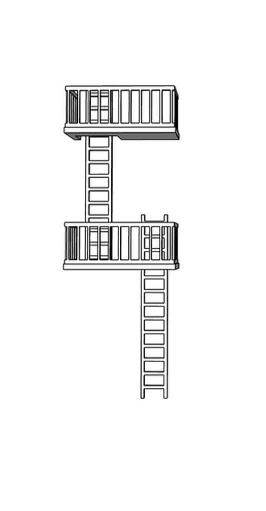 00023 - N Scale Model Kit - Fire Escape - Ladder - Set of 4