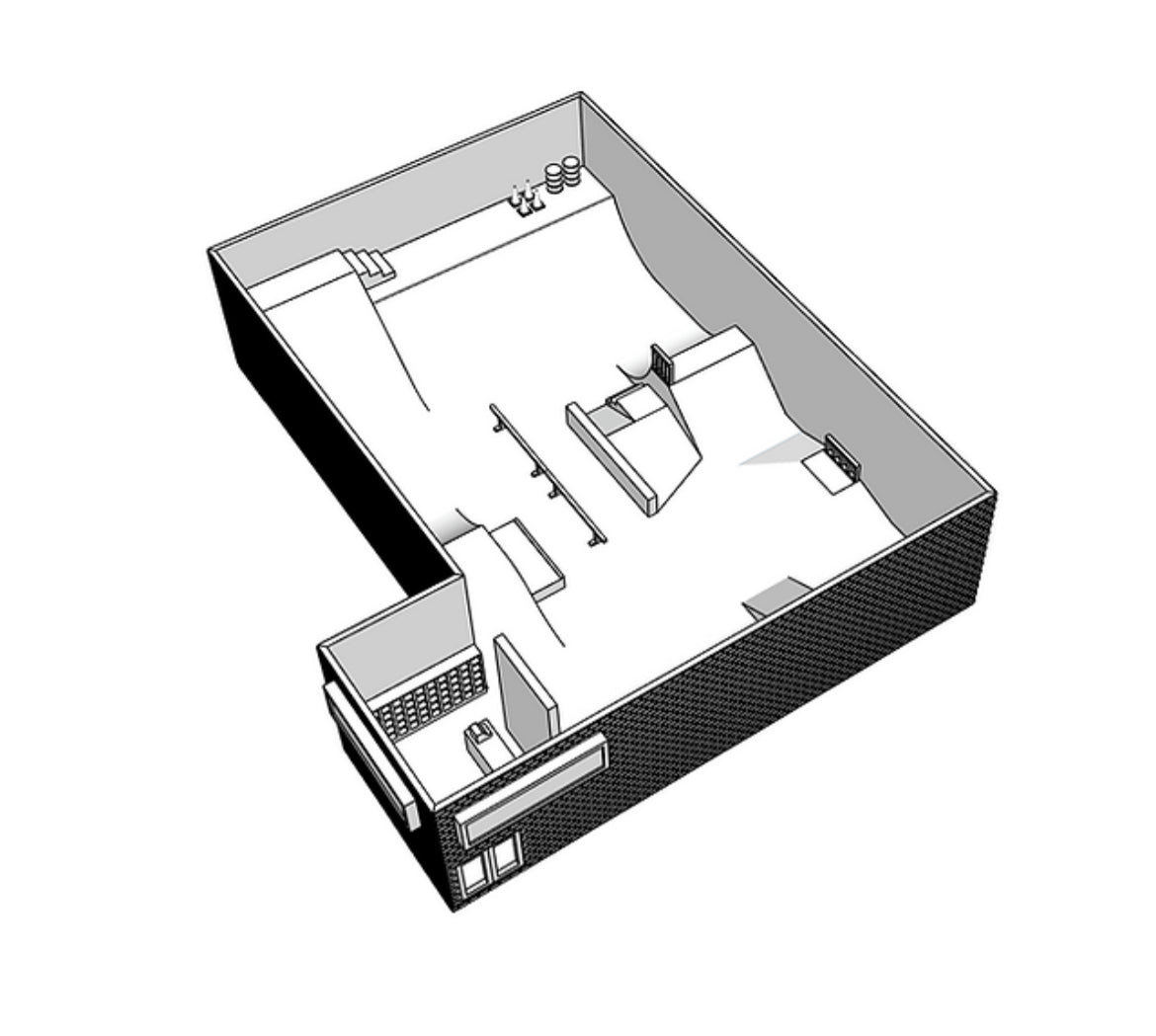 00033 - N Scale Model Kit - The Grind Factory Skatepark