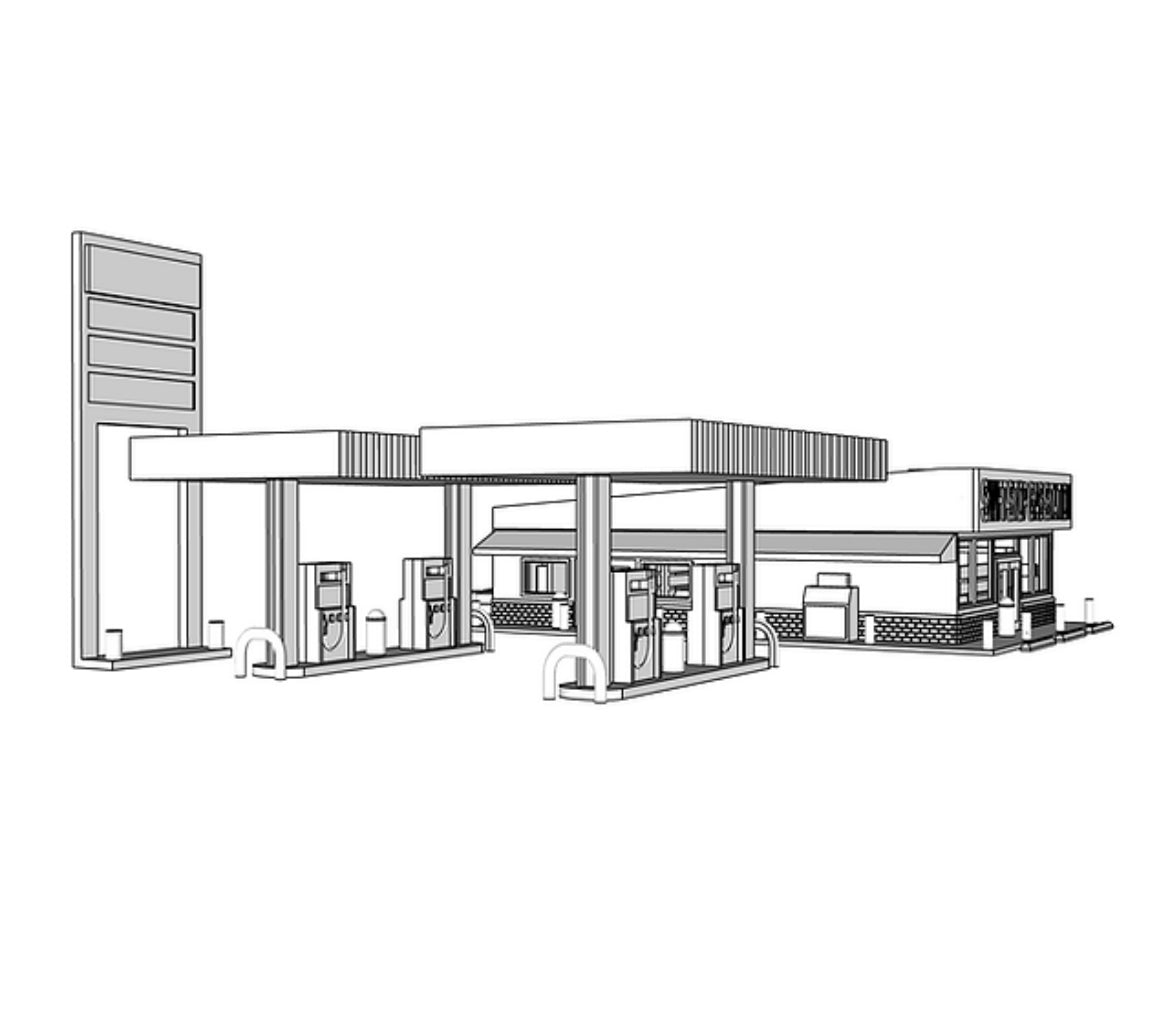 00029 - N Scale Model Kit - Swift Stop Gas Station