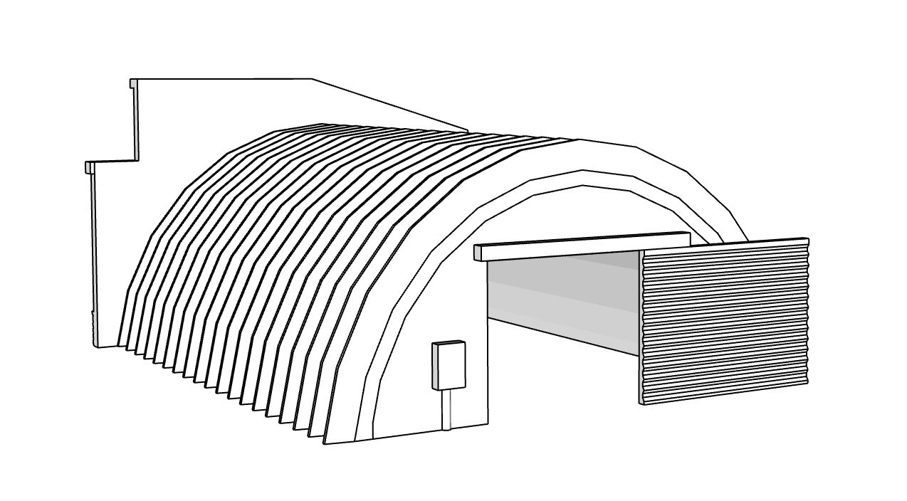 00008 - The Hopper Q Hut (Open) - N Scale Model Kit