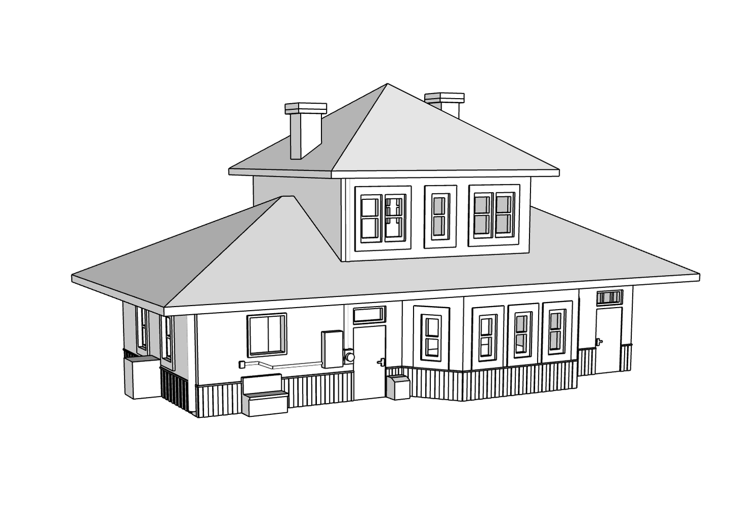 00046 - N Scale Model Kit - Oregon Short Line Station