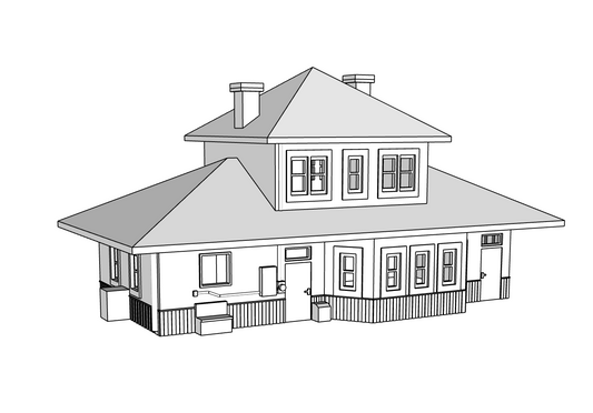 00046 - N Scale Model Kit - Oregon Short Line Station