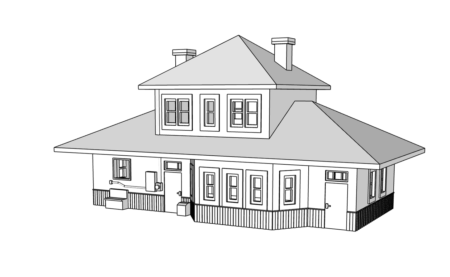 00046 - N Scale Model Kit - Oregon Short Line Station