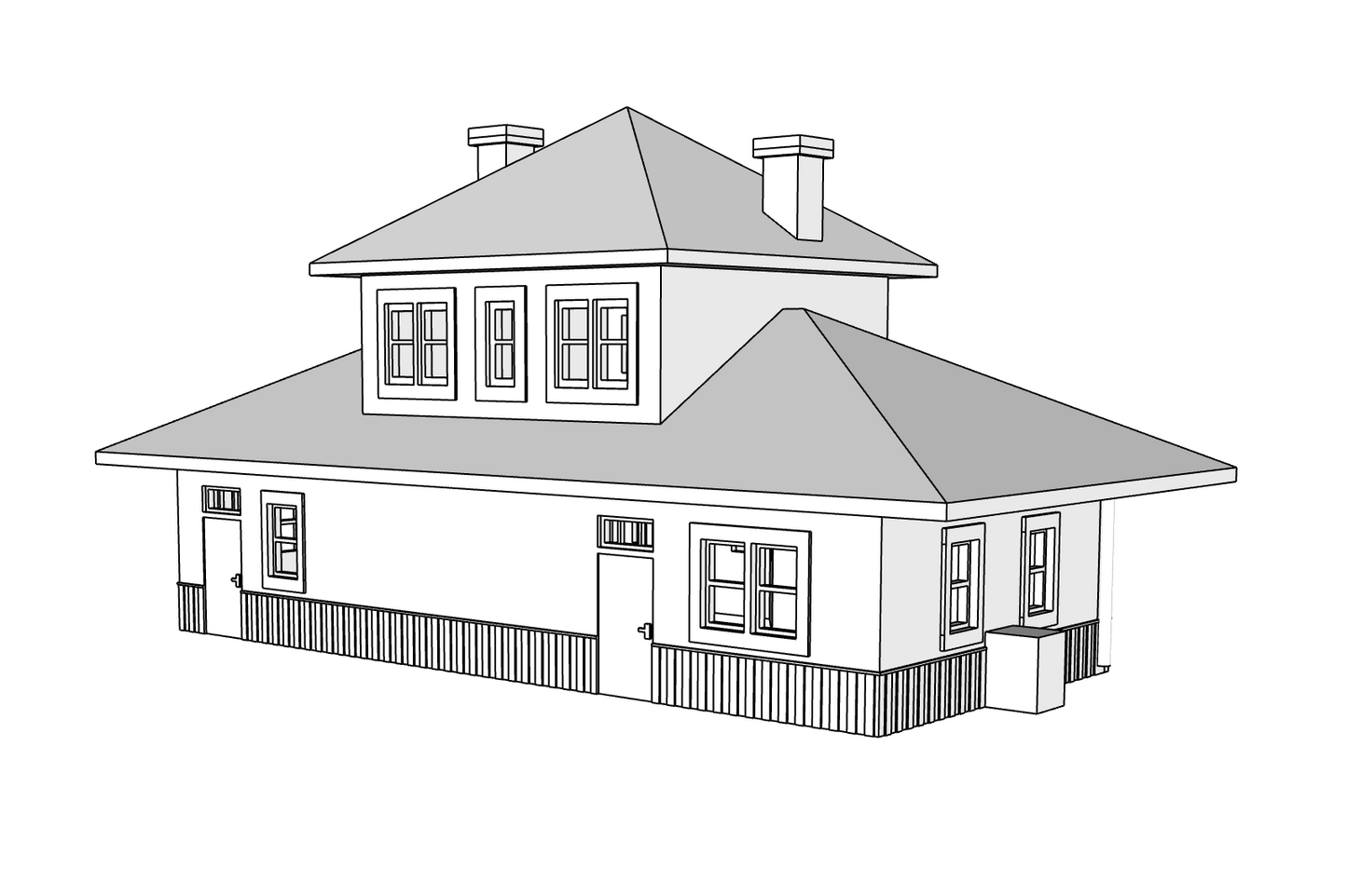 00046 - Oregon Short Line Station - N Scale Model Kit