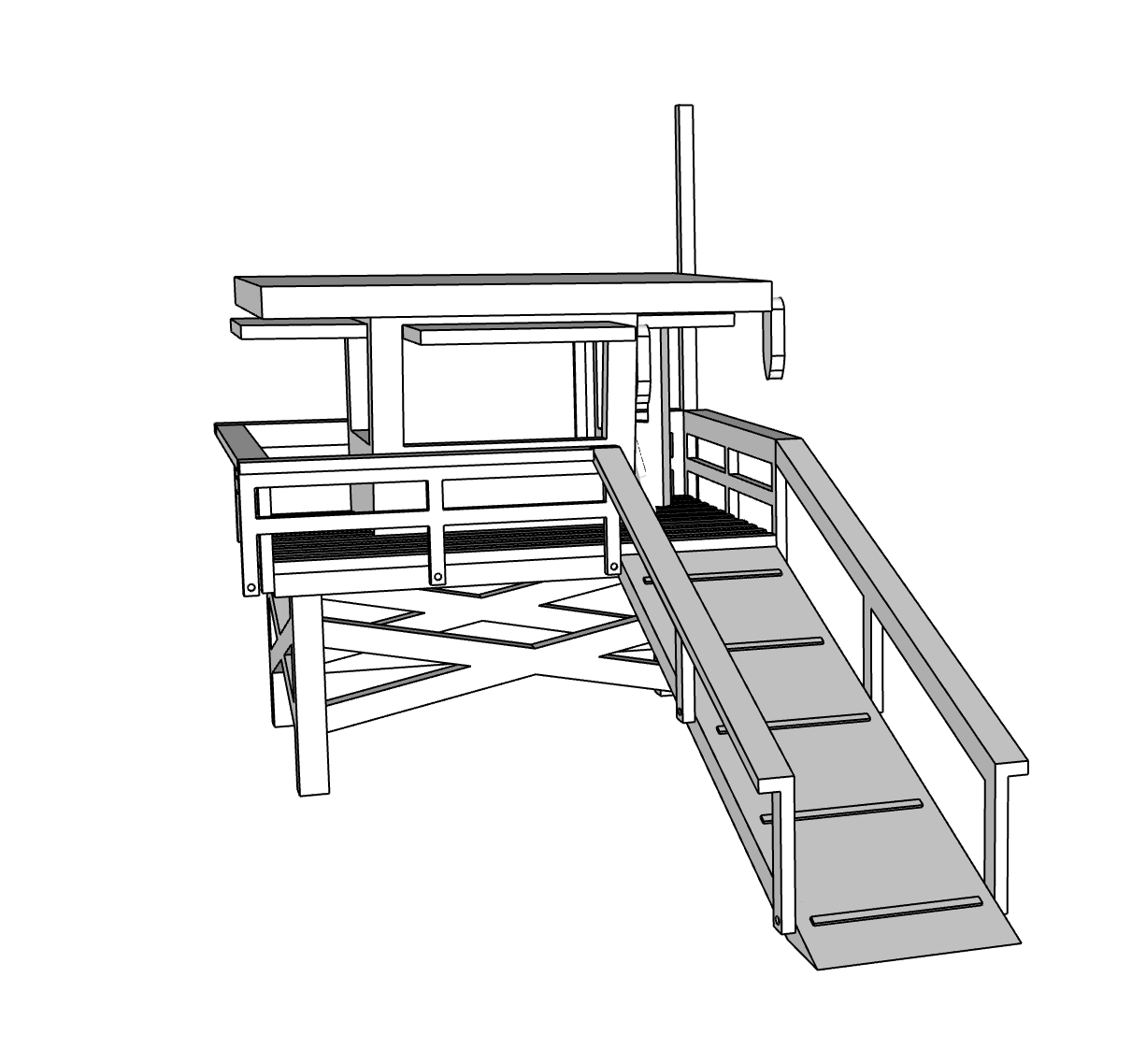 00058 - N Scale Model Kit - Lifeguard Tower