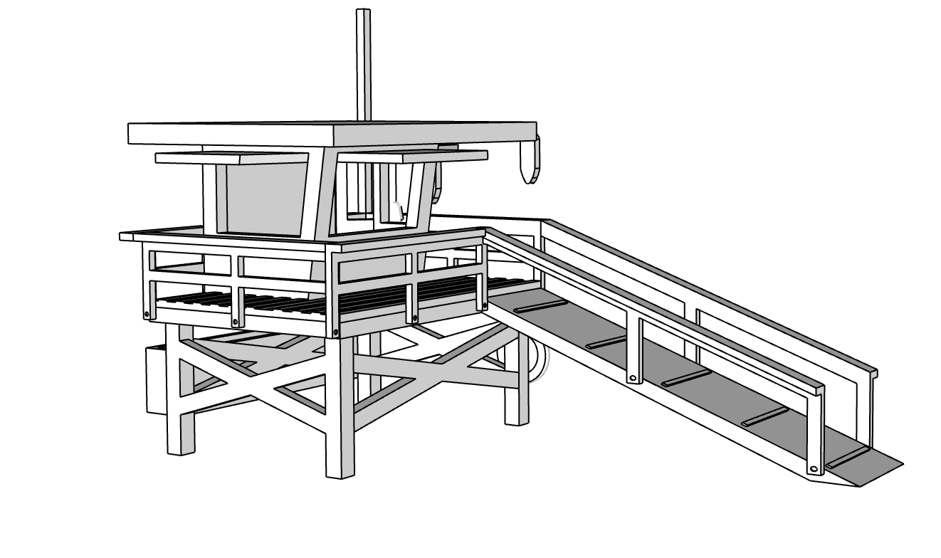 00058 - N Scale Model Kit - Lifeguard Tower