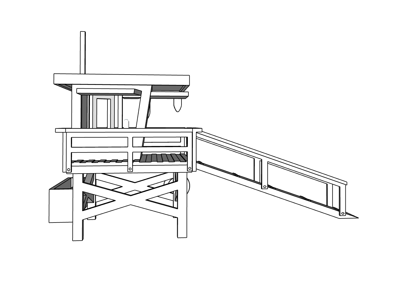 00058 - N Scale Model Kit - Lifeguard Tower