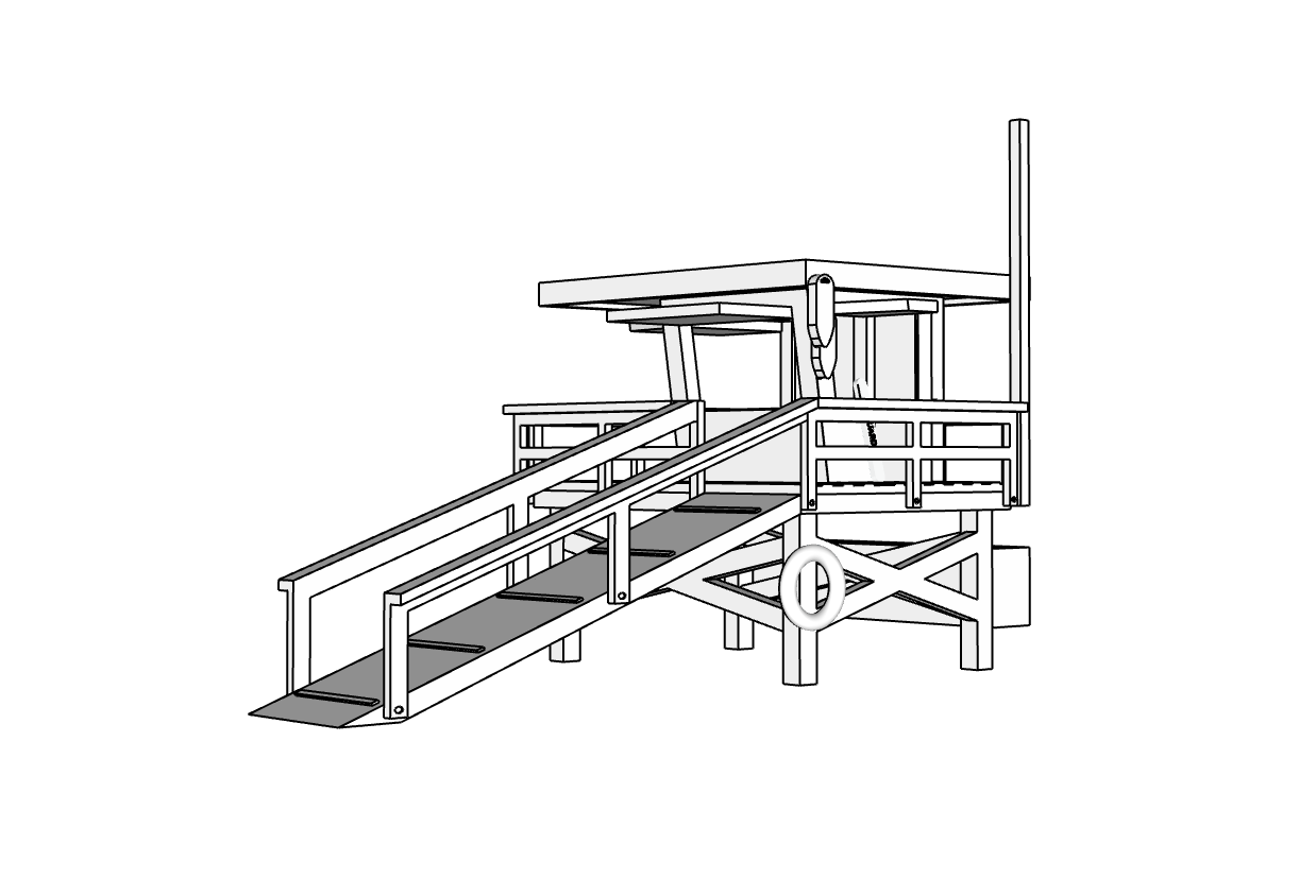 00058 - N Scale Model Kit - Lifeguard Tower