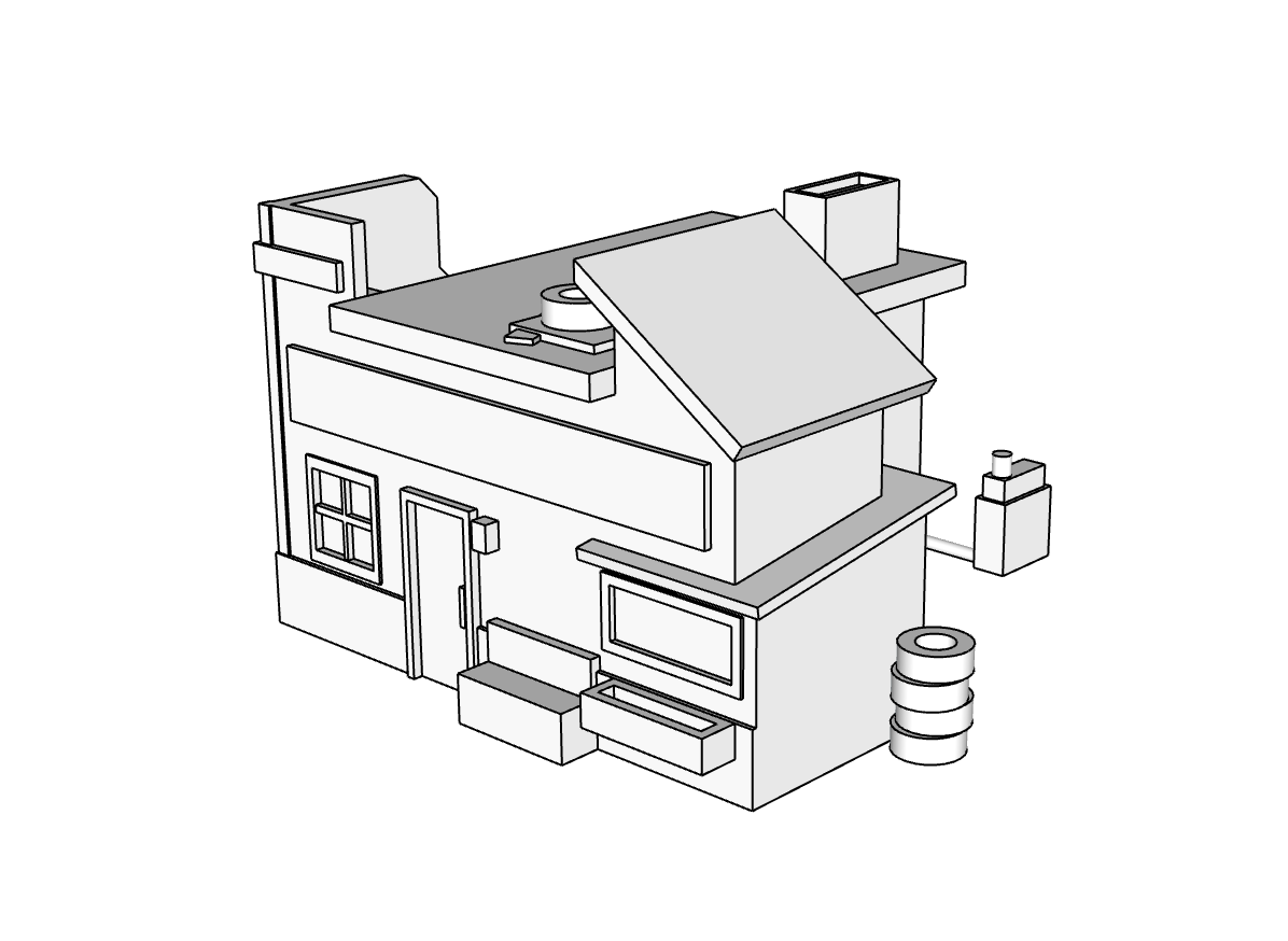 00049 - Solid Pre Built - Joe and Millie’s Garage - N Scale Model