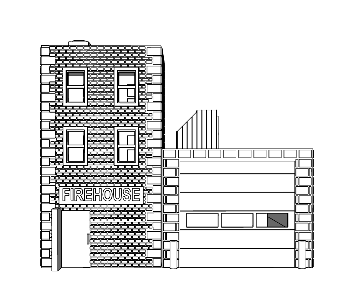 00062 - Iron Helm Fire Station - N Scale Model Kit