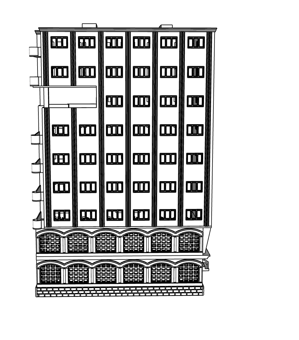 00064 - N Scale Model Kit - Stratos Suites Hotel