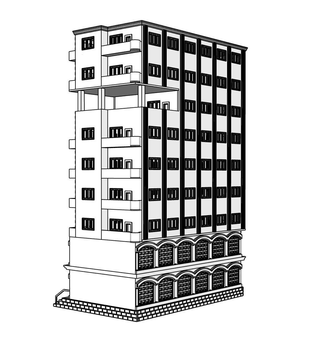 00064 - N Scale Model Kit - Stratos Suites Hotel