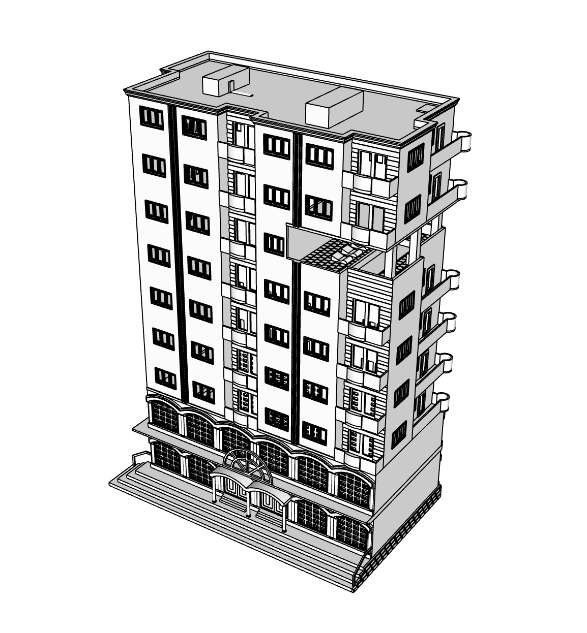 00064 - N Scale Model Kit - Stratos Suites Hotel