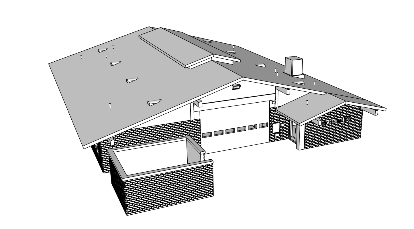 00065 - N Scale Model Kit - Fire Station 127