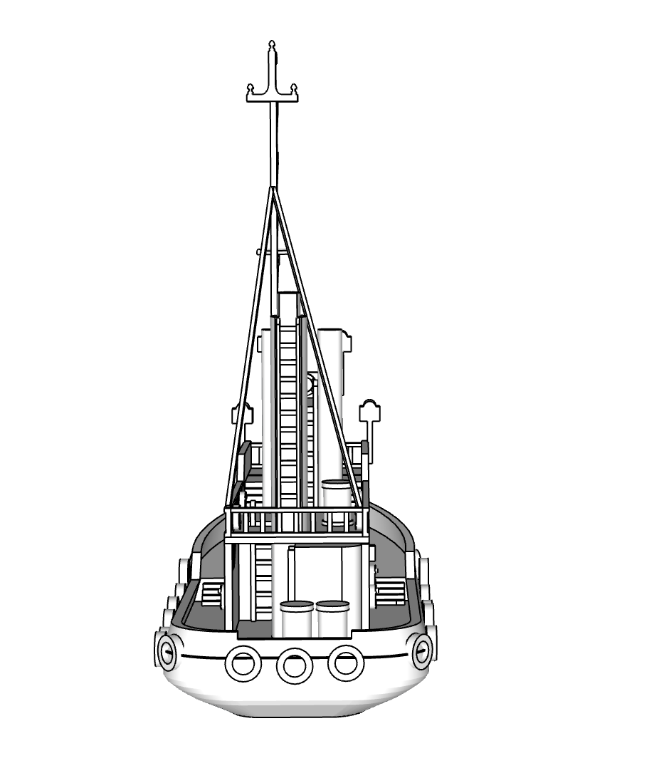 00069 - N Scale Model Kit - Tug Boat 1