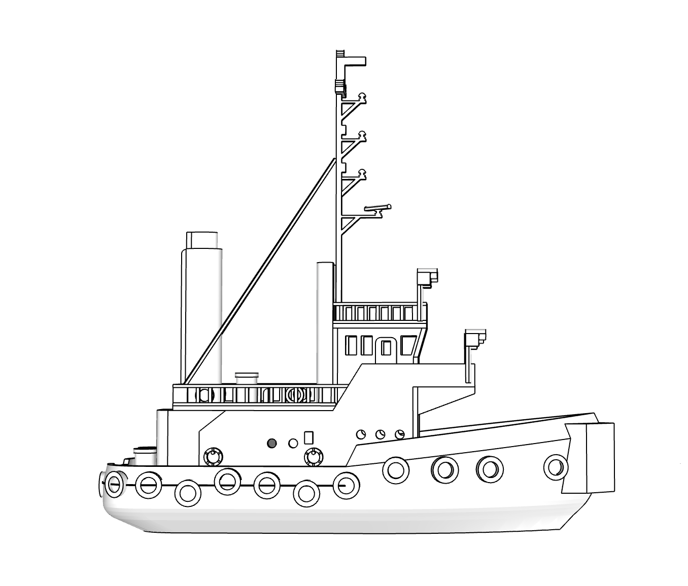 00069 - N Scale Model Kit - Tug Boat 1
