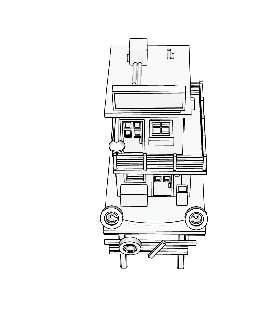 00072-2 - Fishermans Wharf Building 3 - N Scale Model Kit