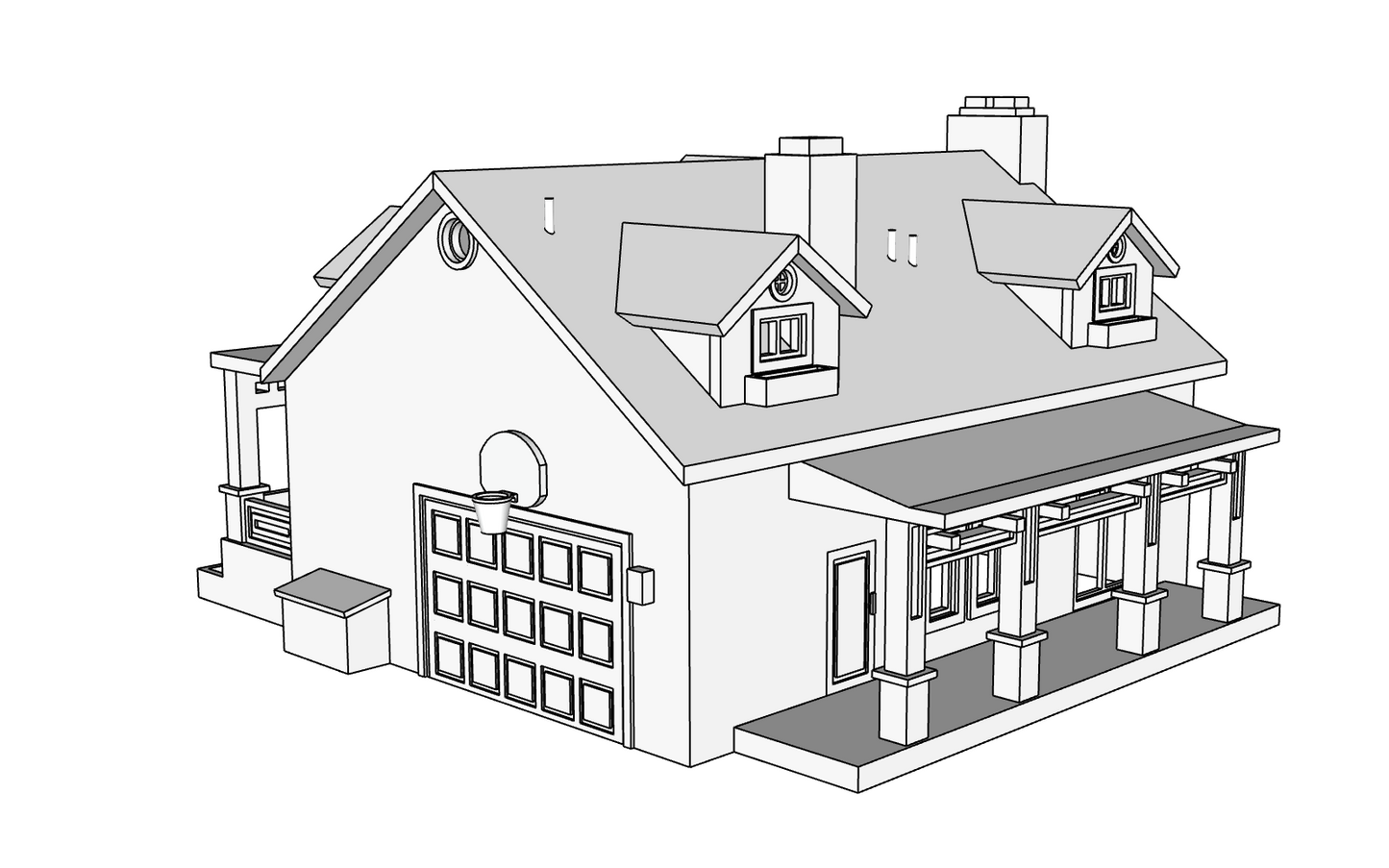 00073 - N Scale Model Kit - Sunnyridge Home