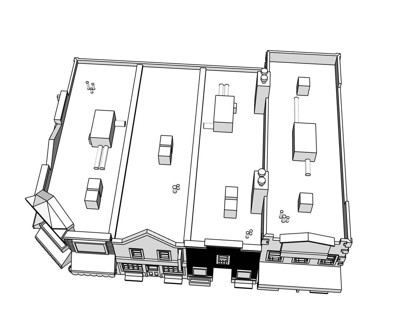 00082-1 - Gold Creek Shops - Left - N Scale Model Kit