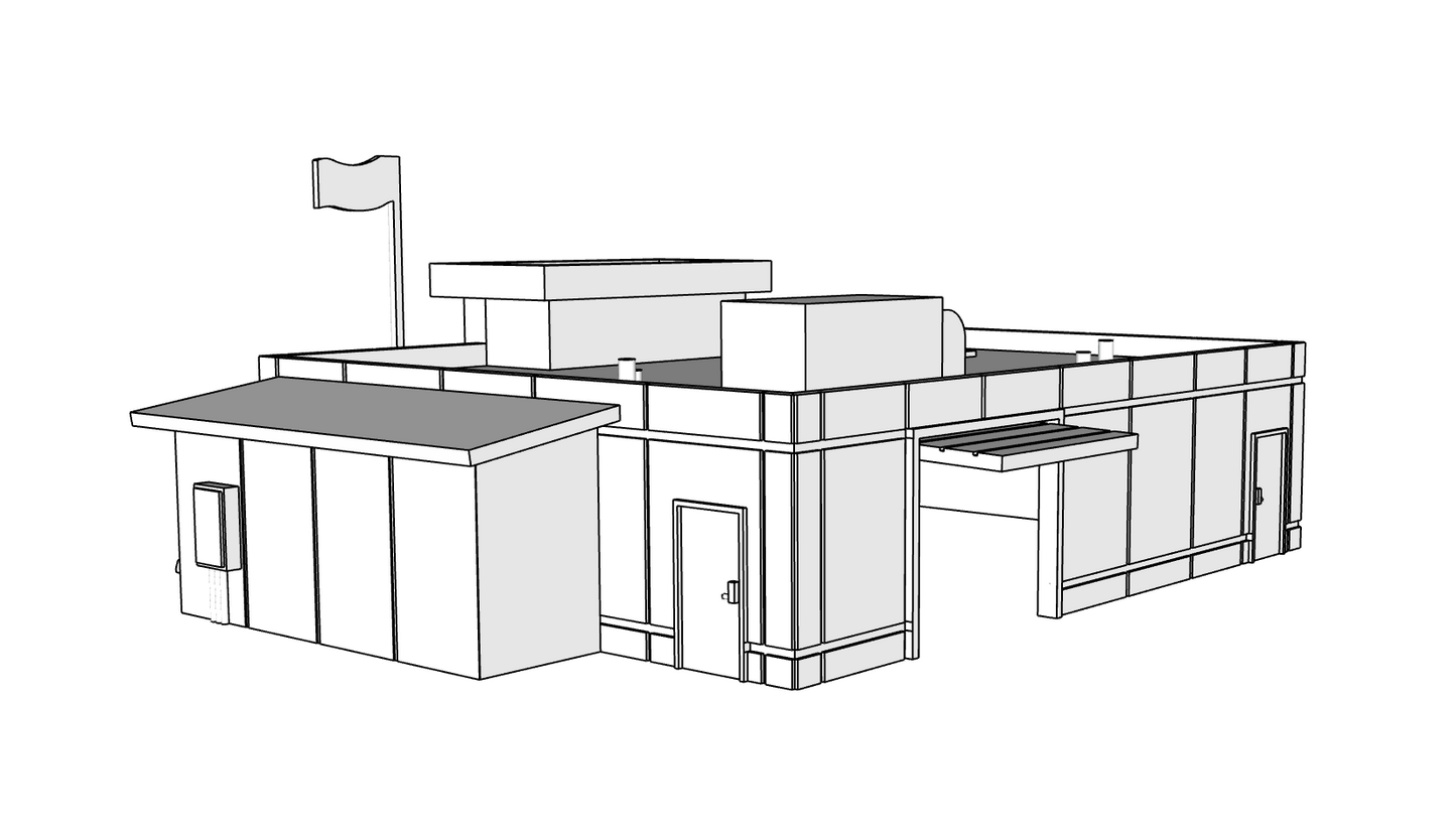 00108 - N Scale Model Kit - The Civic Service Building