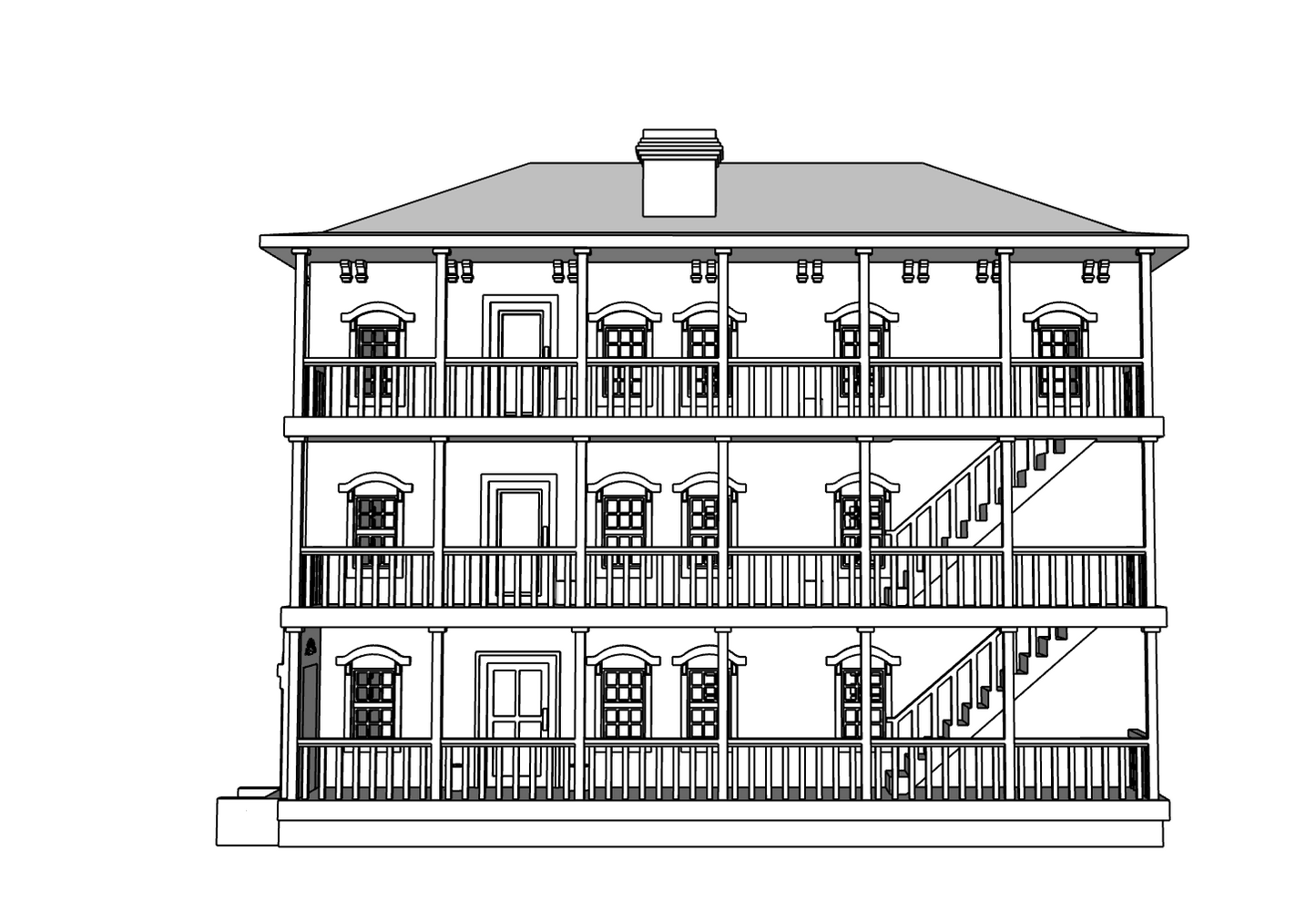 00116 - Ashton Street Row House - Right - N Scale Model Kit