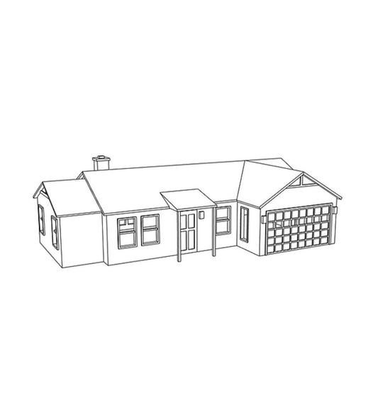 00006 - N Scale Model Kit - Willow Ranch - Stucco/Flat Siding