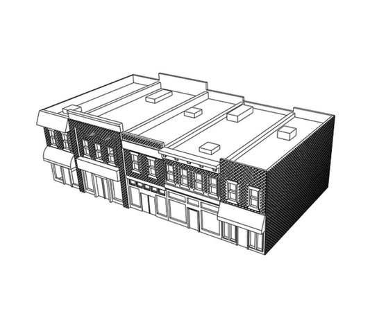 00009 - N Scale Model Kit - Historic Downtown Row