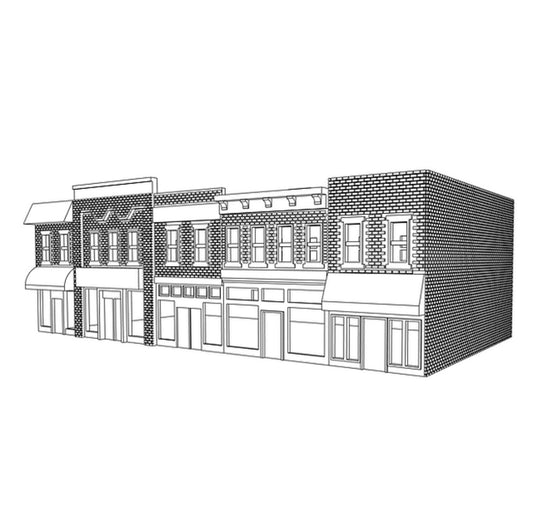 00009 - N Scale Model Kit - Historic Downtown Row