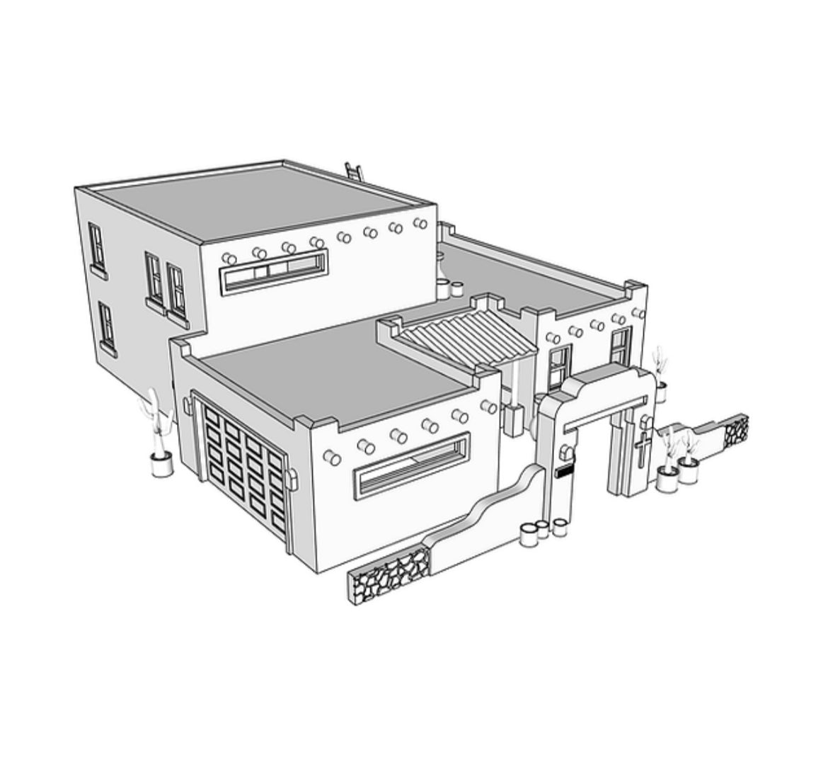 00027 - N Scale Model Kit - Casa Del Sol