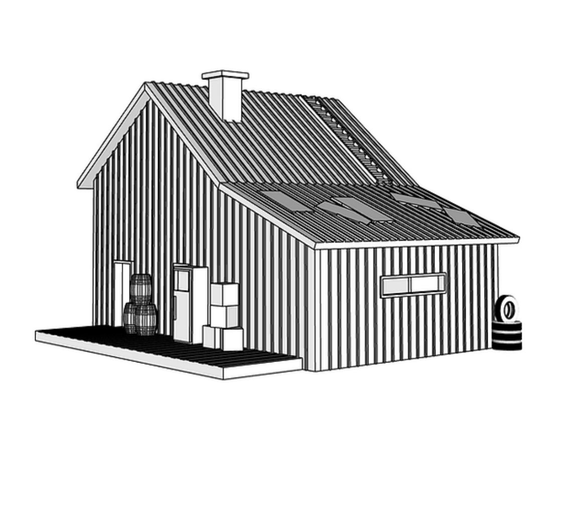 00017 - N Scale Model Kit - Rusty Roost