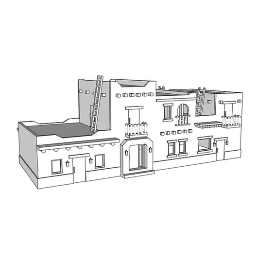 00042 - N Scale Model Kit - Adobe Shopping Row