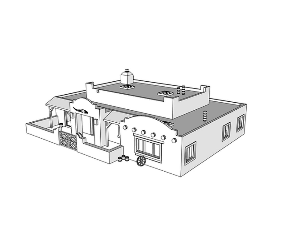 00037 - N Scale Model Kit - Redstone Ranch