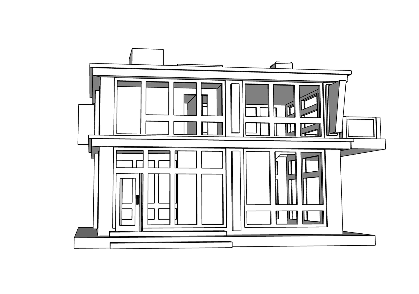 00043 - N scale Model Kit- Modern Building