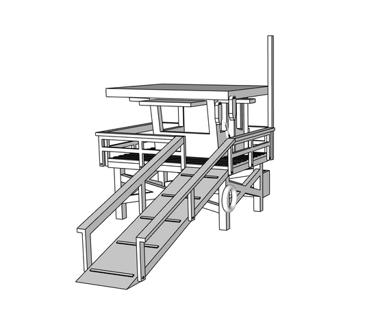 00058 - N Scale Model Kit - Lifeguard Tower