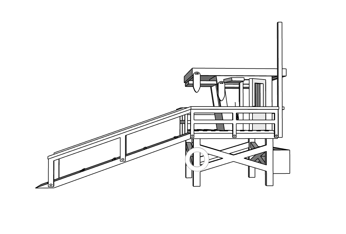 00058 - N Scale Model Kit - Lifeguard Tower