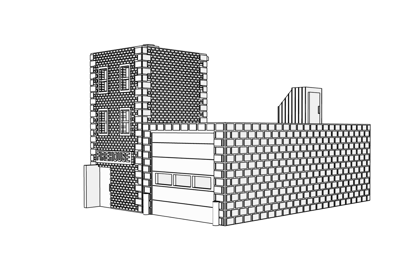 00062 - N Scale Model Kit - Iron Helm Fire Station