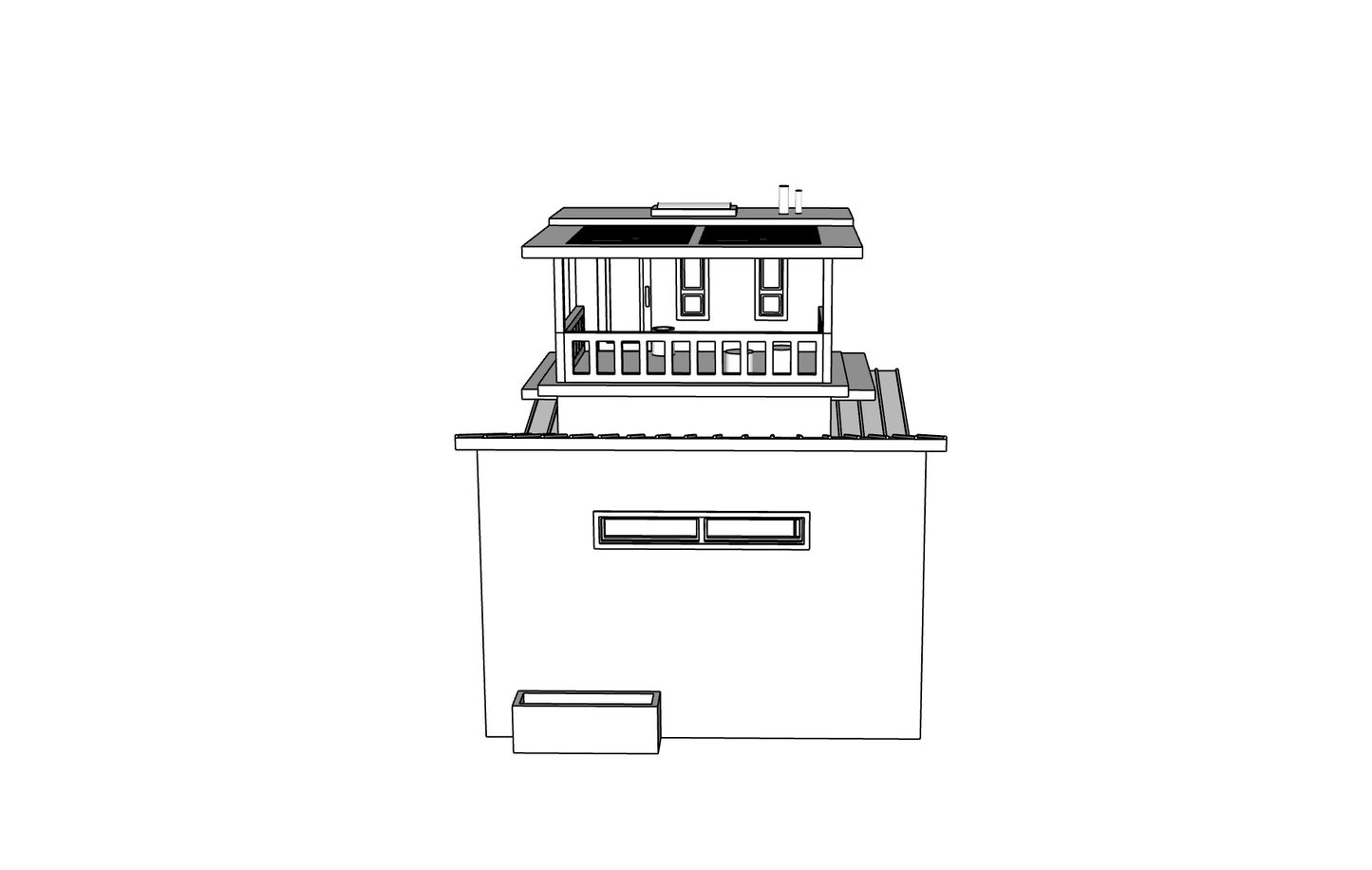 00063 - N Scale Model Kit - The Horizon Modern House