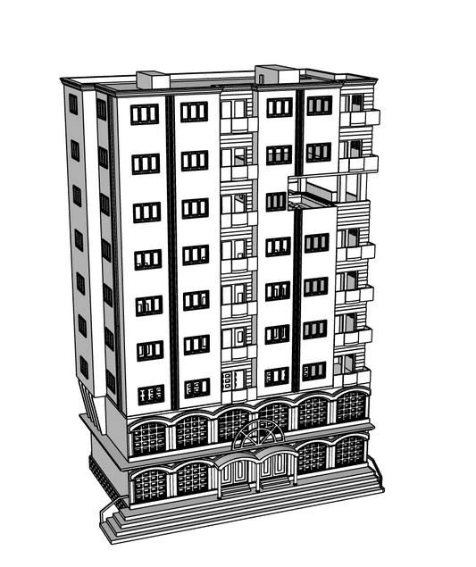 00064 - N Scale Model Kit - Stratos Suites Hotel