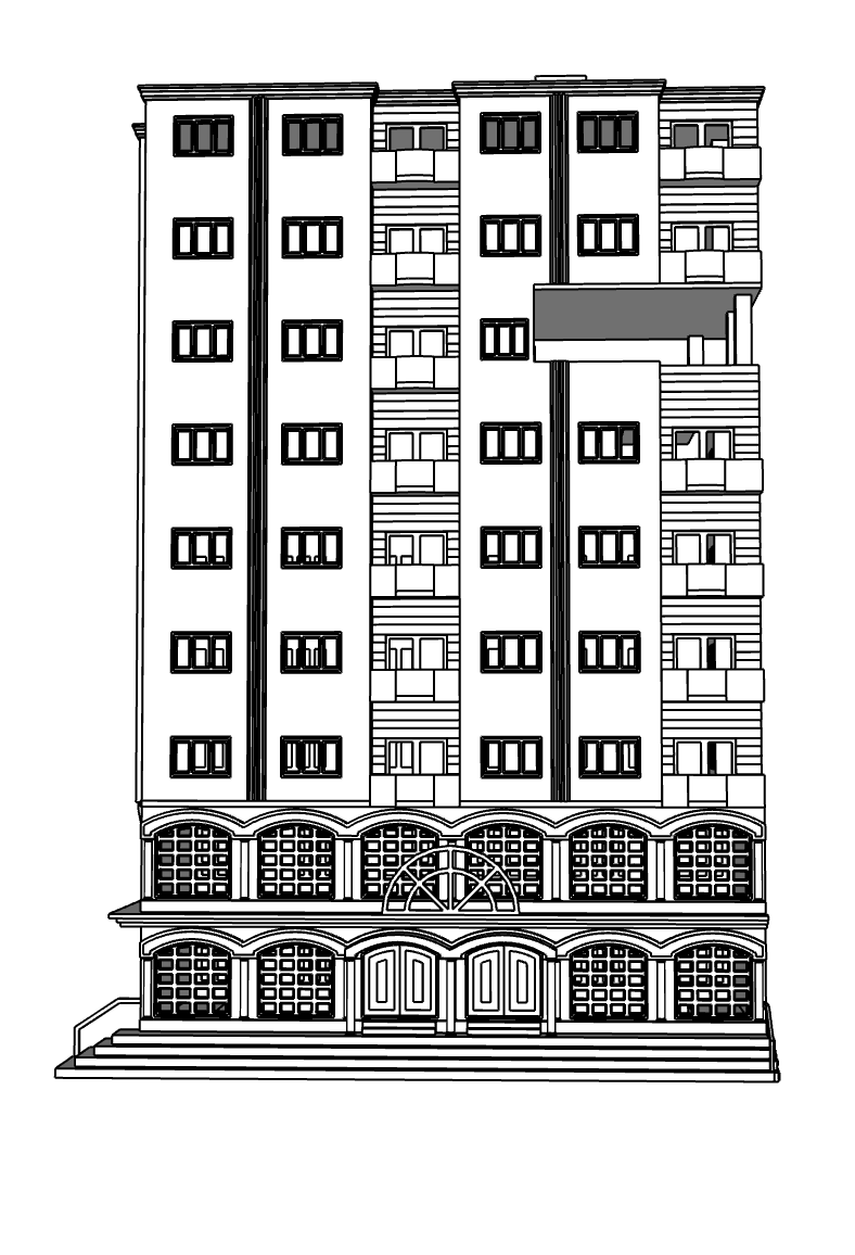 00064 - N Scale Model Kit - Stratos Suites Hotel