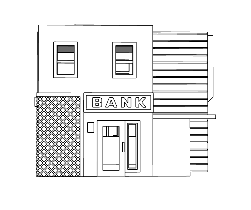 00066 - N Scale Model - Solid Pre Built - Bank of the Rockies